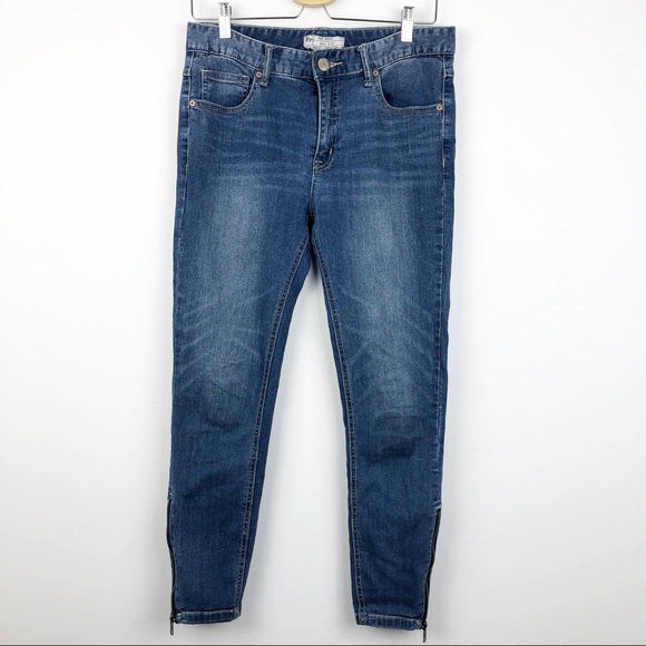 Free People Zipper Skinny Ankle Jeans - Picture 2 of 6